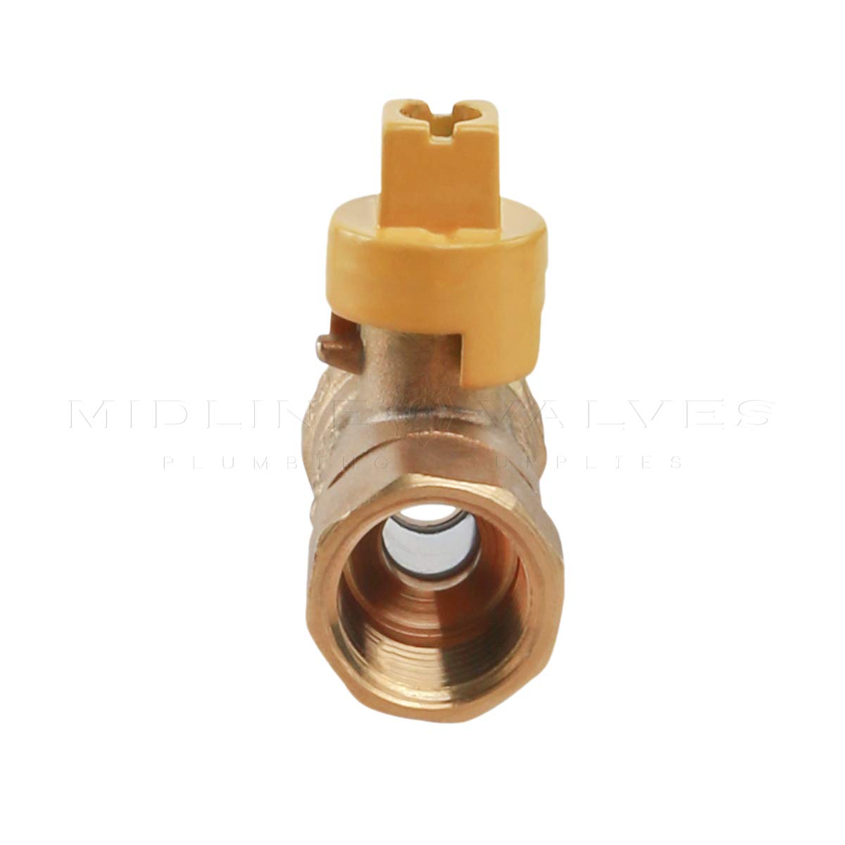 Midline Valve GAS1SCRW-5 Lot de 5 robinets à boisseau sphérique en laiton de qualité supérieure avec tournevis à poignée fendue 2,5 cm