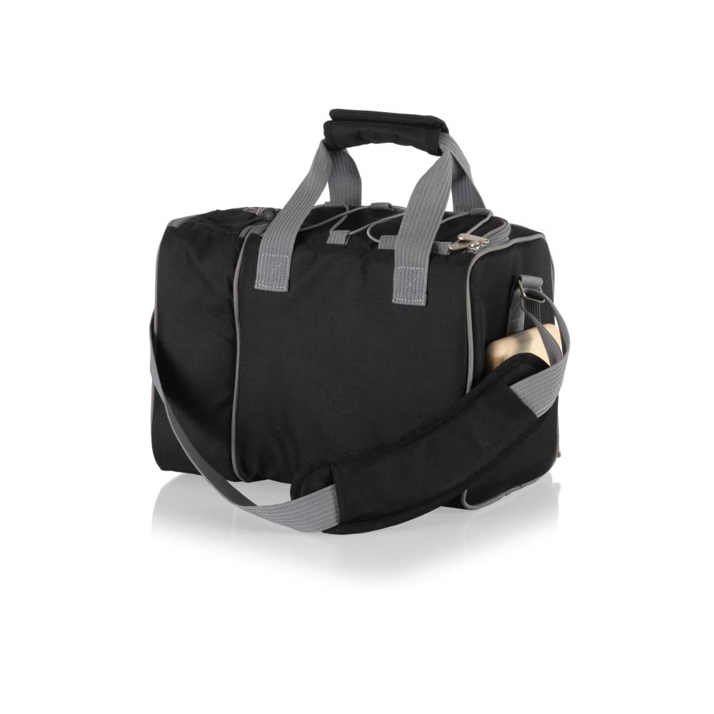 Picnic Time Malibu - Bolsa térmica para Picnic (14,5 x 10,5 x 9 cm), Color Negro con Detalles Grises