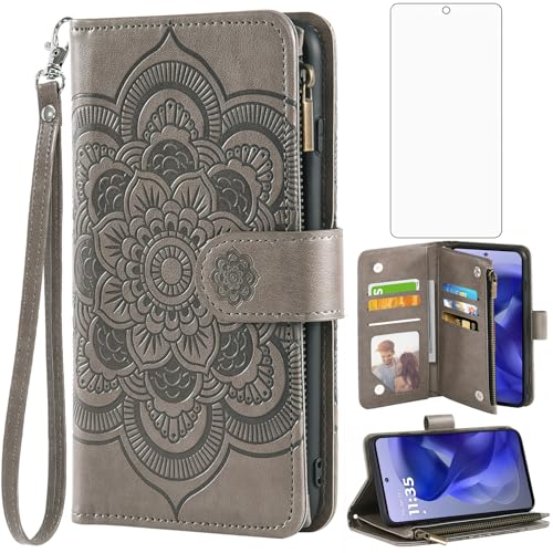 Coque Moto G Power 5G 2025 avec protège-écran et porte-cartes