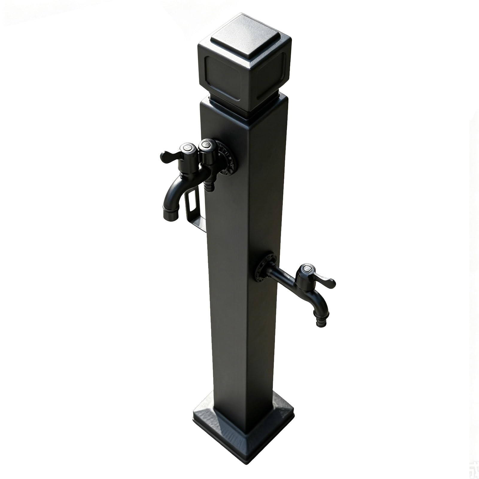 Gaommini Style 2 304 Stainless Steel Water Tap Cylindrical Vertical Garden Water Column, Freestanding Hose Stand With Faucet, Water Fountain Yard Hydrant For Irrigation/Washing(,Height: 80Cm/31.5In)