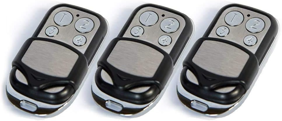 3 x Standard Steel EA433 2KM / EA433 2KS / EA433 4KS / RCU433-2 / RCU433-4 Compatible Garage Door Opener Remote