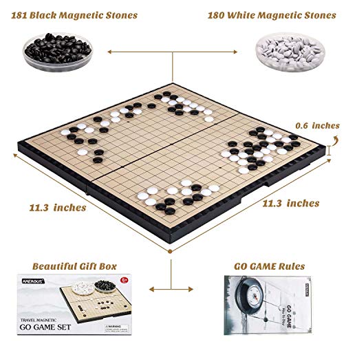 AMEROUS Juego de Mesa Go Magnético Plegable 11 Pulg miniatura 3