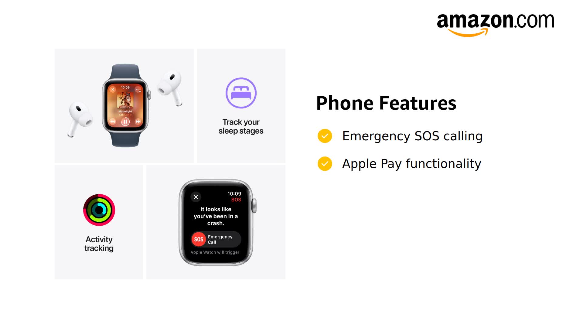 Amazon.com: Apple Watch SE (2nd Gen) [GPS, 40MM] - Silver