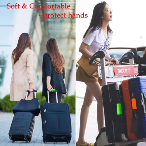 5pcs Neoprene Luggage Handle Wrap for Suitcase Identifier Luggage Makers Covers Wraps Travel Accessories - Fluorescent Green3