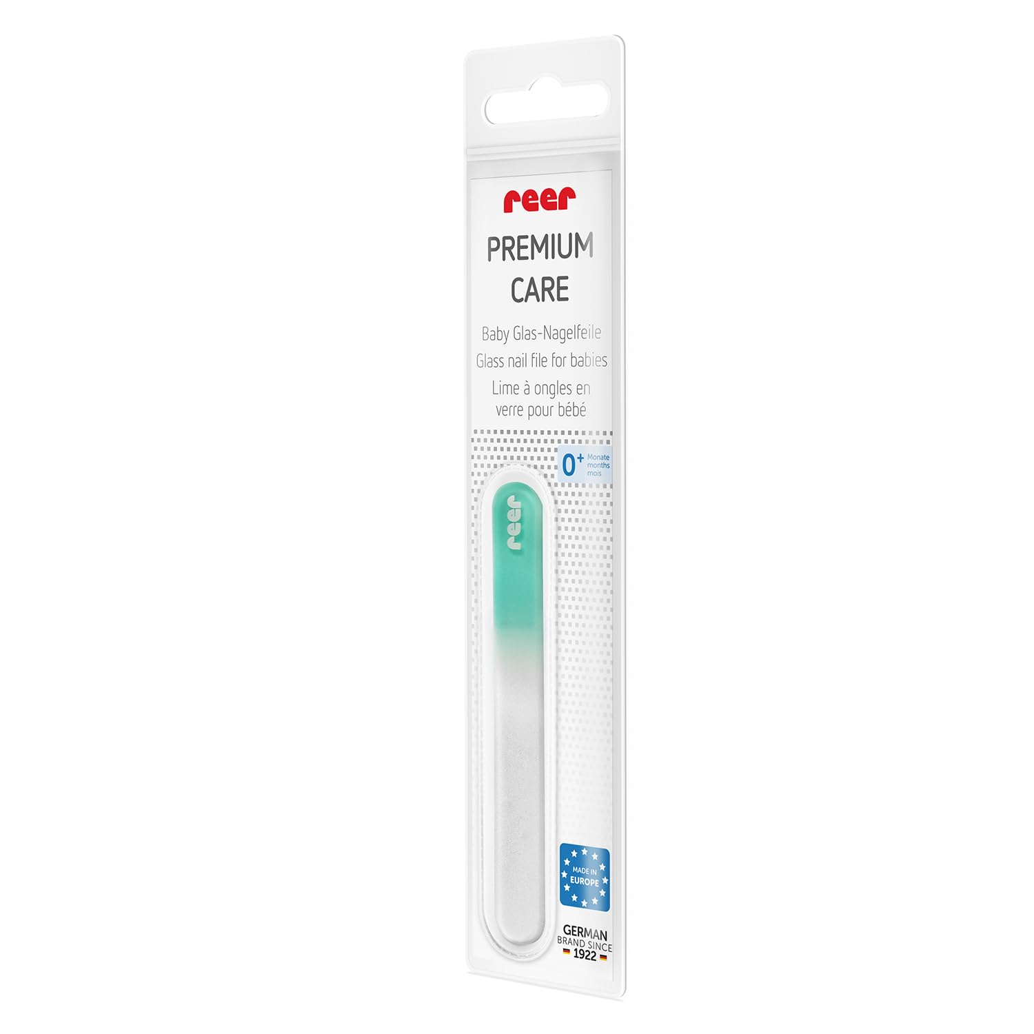 Reer PremiumCare Baby Glas-Nagelfeile, Made in EU, weiß, 81043