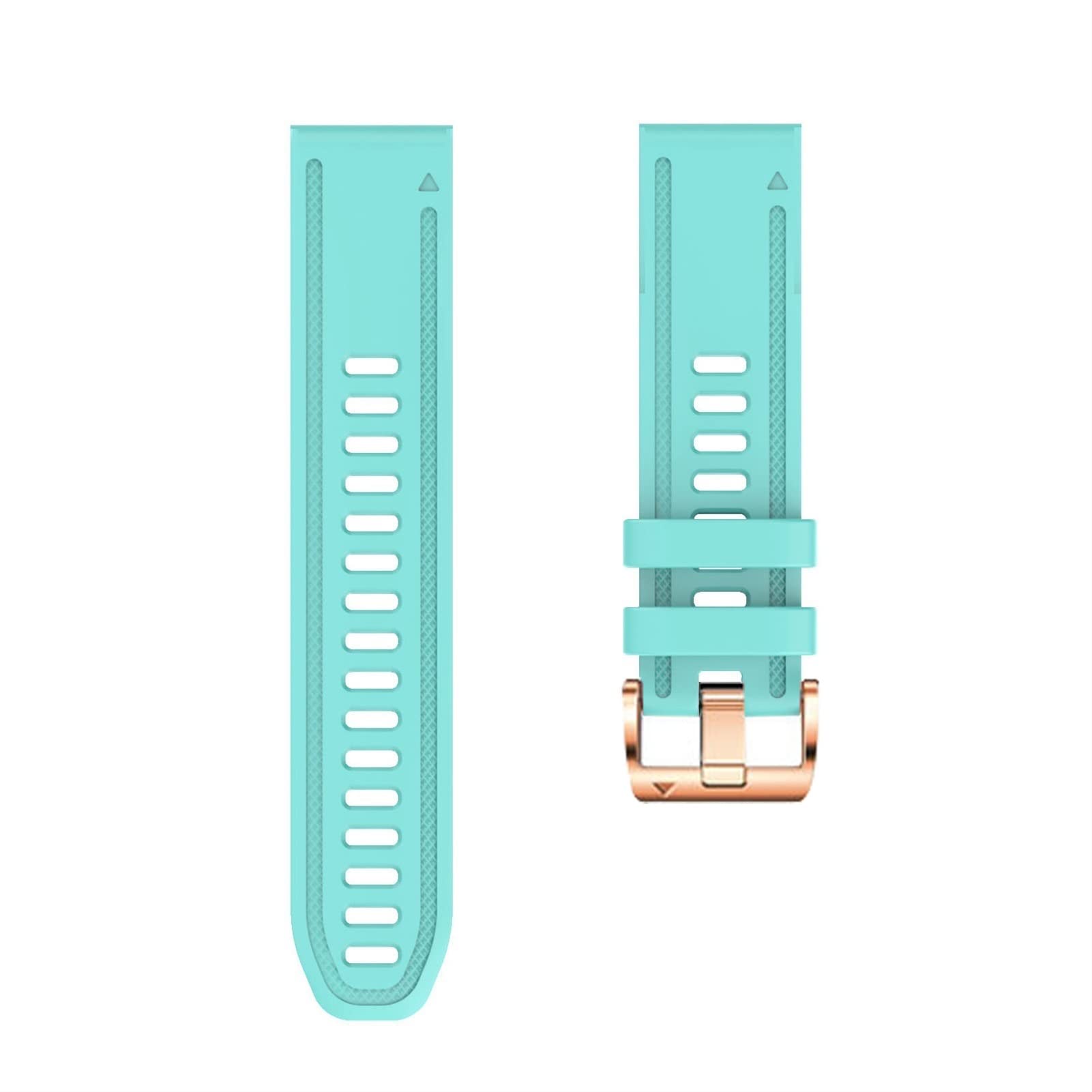 For Garmin Fenix 7S 6S 5S Watchband 20mm Bracelet rose gold buckle For Fenix 6s Pro 5s Plus Silicone Quick Replacement Wrist Straps (Color : Sky blue, Size : Width 20MM)