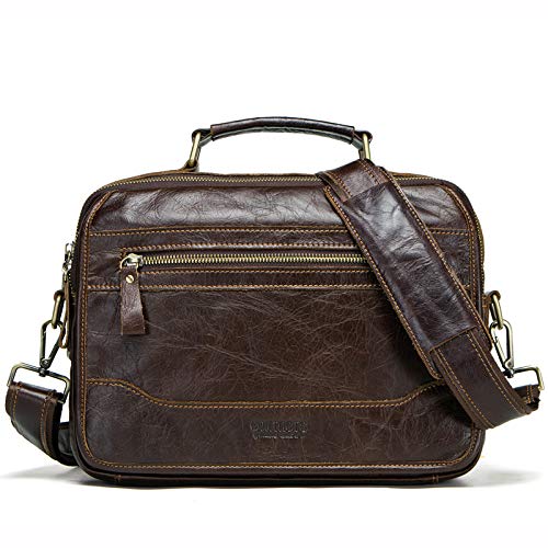 Genuine Leather Casual Mens Shoulder Bags, Genuine Leather Mens Messenger Bags Handbags, Leather Laptop Bags