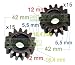 perfektGarten 2 X lawnmower drive sprocket 15 teeth R+L +2 X driver pin 70300200 + 70300190