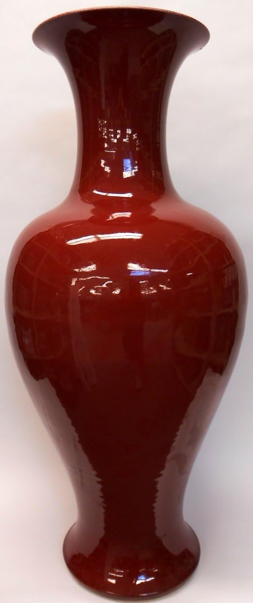 BlueWhiteVases Ox Blood Red Chinese Porcelain Vase 50