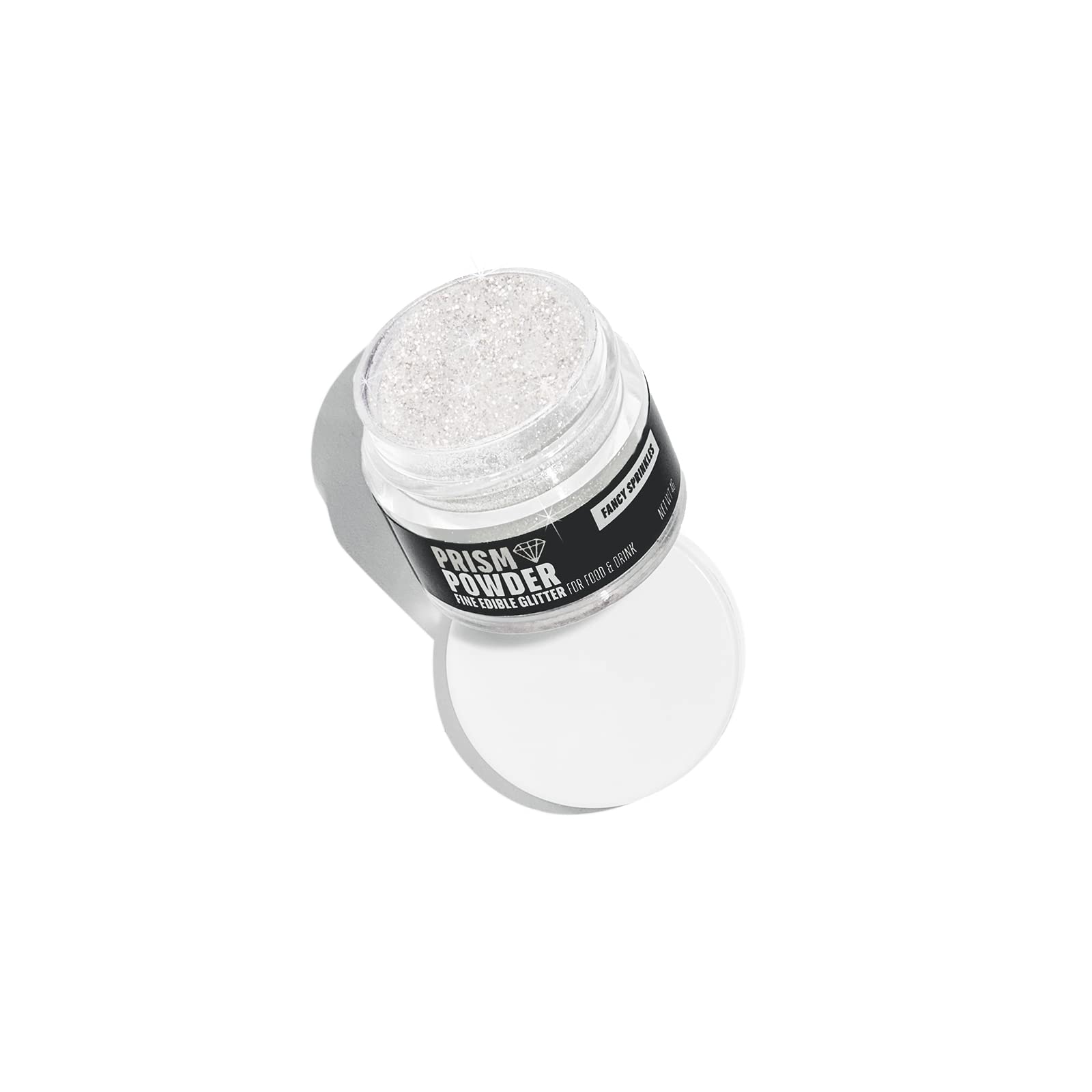 Fancy Sprinkles Premium Edible Glitter, 100% Edible Glitter for Sparkling Food & Drinks No Taste or Texture (4g, Diamond White)
