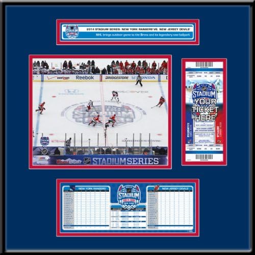 NHL New York Rangers Junior 2014 Stadium Series Devils vs. Rangers Ticket Frame