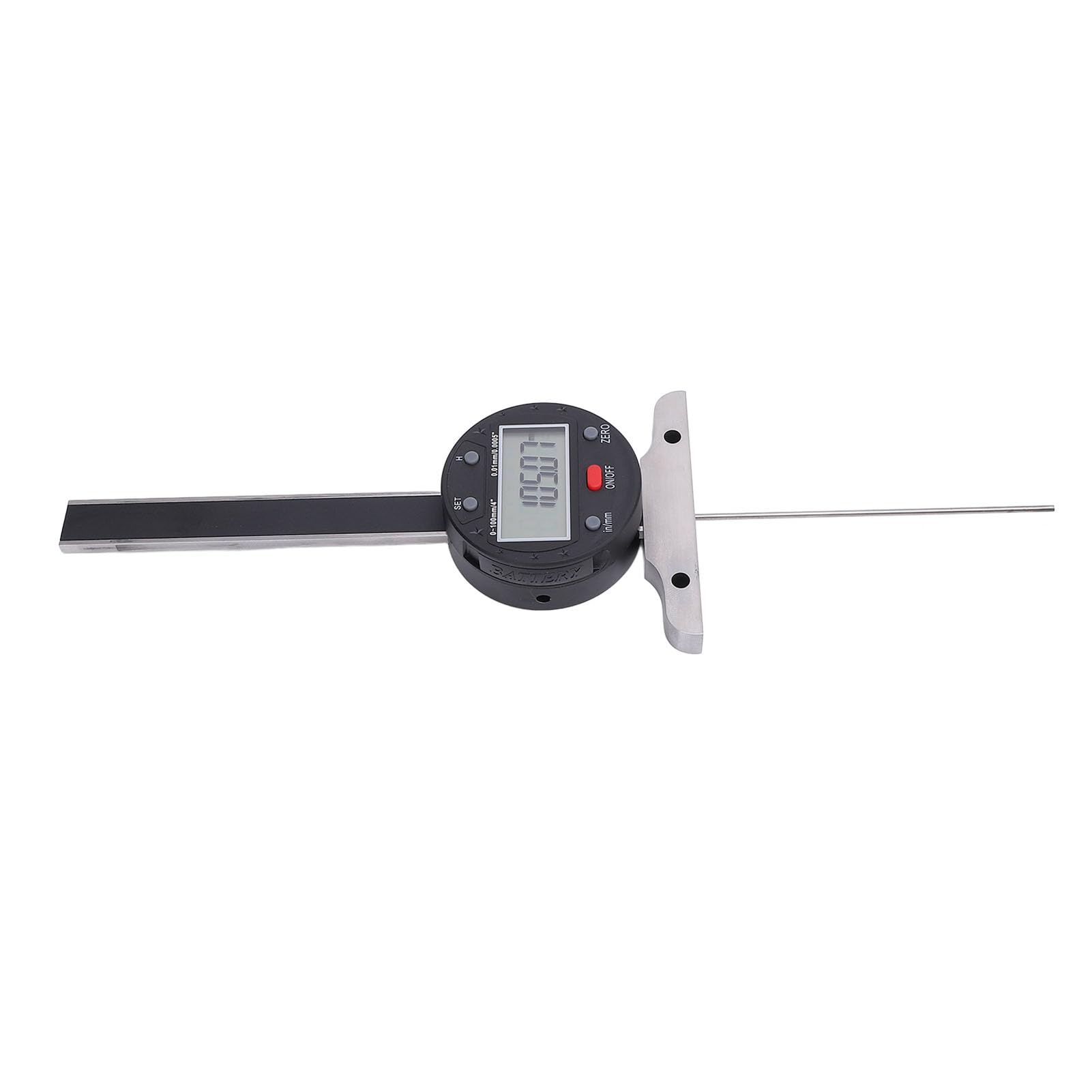 Keenso Medidor de Profundidad Digital Medidor de Profundidad Electrónico de Precisión para Construcción Carpintería Automotriz Rango de 0-100 Mm