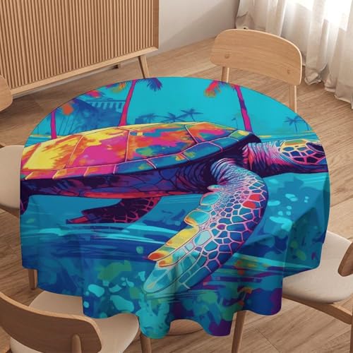 Nappe ronde de 127 cm imperméable et résistante pour décoration