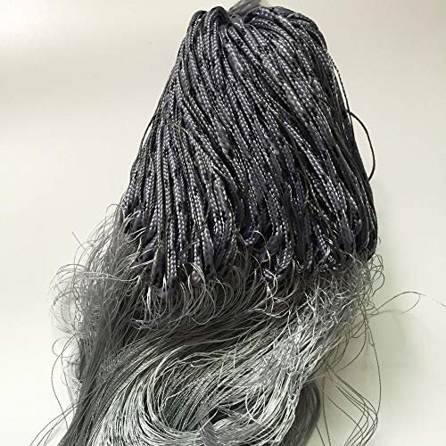 Sieć wędkarska 3-warstwowa Multifilament Nylon, 1,8 m x 60 m, lekka, przenośna siatka skrzelowa z konstrukcją spadającą ciężaru, rozmiar oczek 60 x 60 mm do wędkowania na świeżym powietrzu
