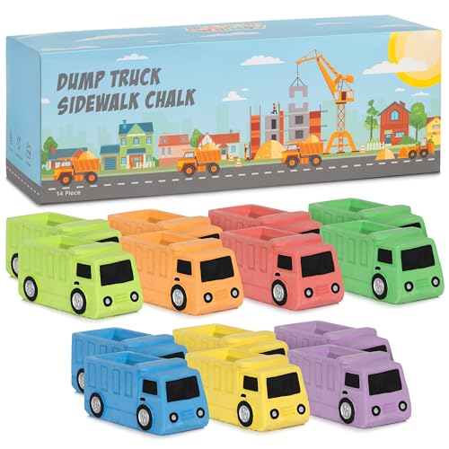 | 14 Dump Truck Sidewalk Chalk | Construction Birthday Party Supp...
