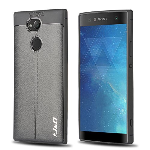 J&D Compatible para Sony Xperia XA2 Ultra Funda, [Parachoques Ligero] [Anti-Scratch] [Patrón de Textura de Cuero] Protector de Resistente a Golpes TPU Funda Delgada - [NO para Sony XA2]