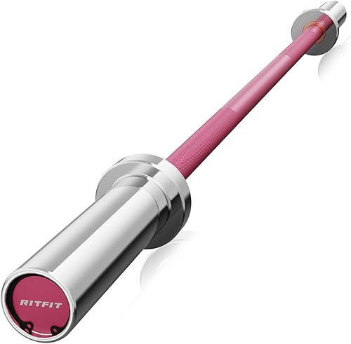 RITFIT Barra olímpica de 4 pies5 pies6 pies para entrenamiento de fuerza y levantamiento de pesas  Barra olímpica de 2 pulgadas para sentadillas,