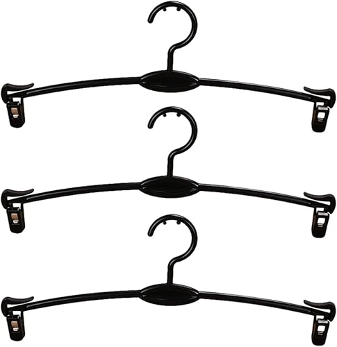 15 piezas prácticas para el hogar para la tienda, ropa interior, vestidos de secado negro con clips, brasier, pantalones de soporte, perchas de