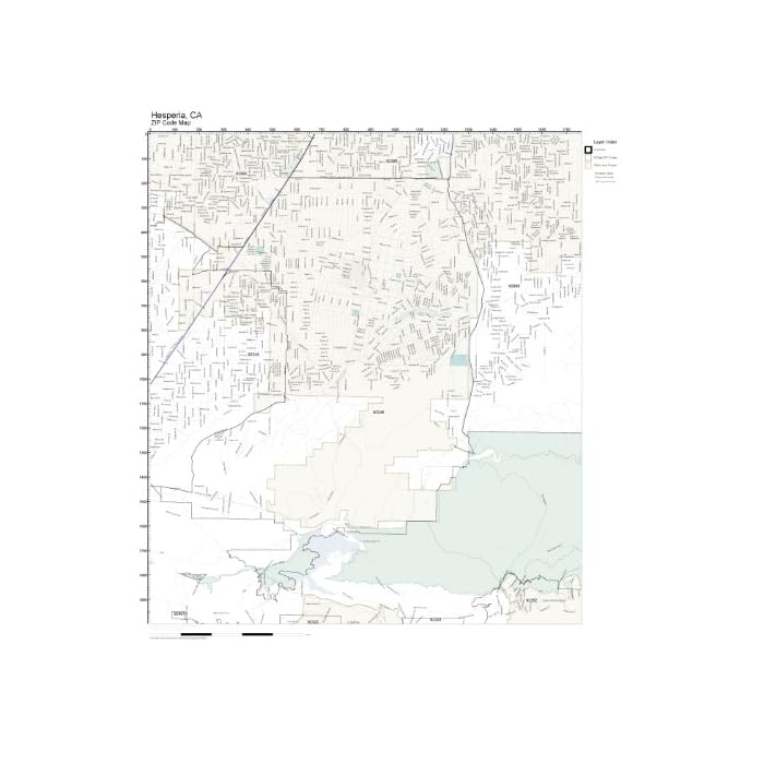 Buy ZIP Code Wall Map of Hesperia, CA ZIP Code Map Laminated Online at