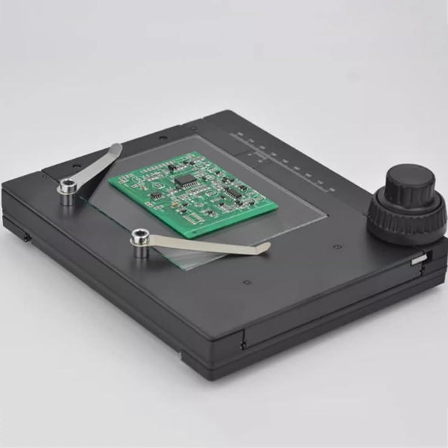 Hochgenaues Mikroskop Xy-Gleittisch, mobiles Design mit 75 mm horizontalem und 56 mm vertikalem Verfahrbereich, Präzisions-Lesegerät von 1 mm für Mikrofotografie und Untersuchung