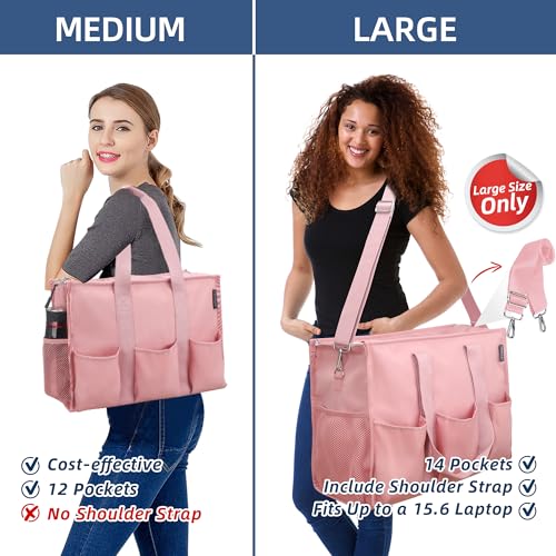 Image of Nurse Bags for Work Nursing Bag Multiple Pockets Waterproof Organizing Zip Top Clinical Bag for Nursing Students Home Health
