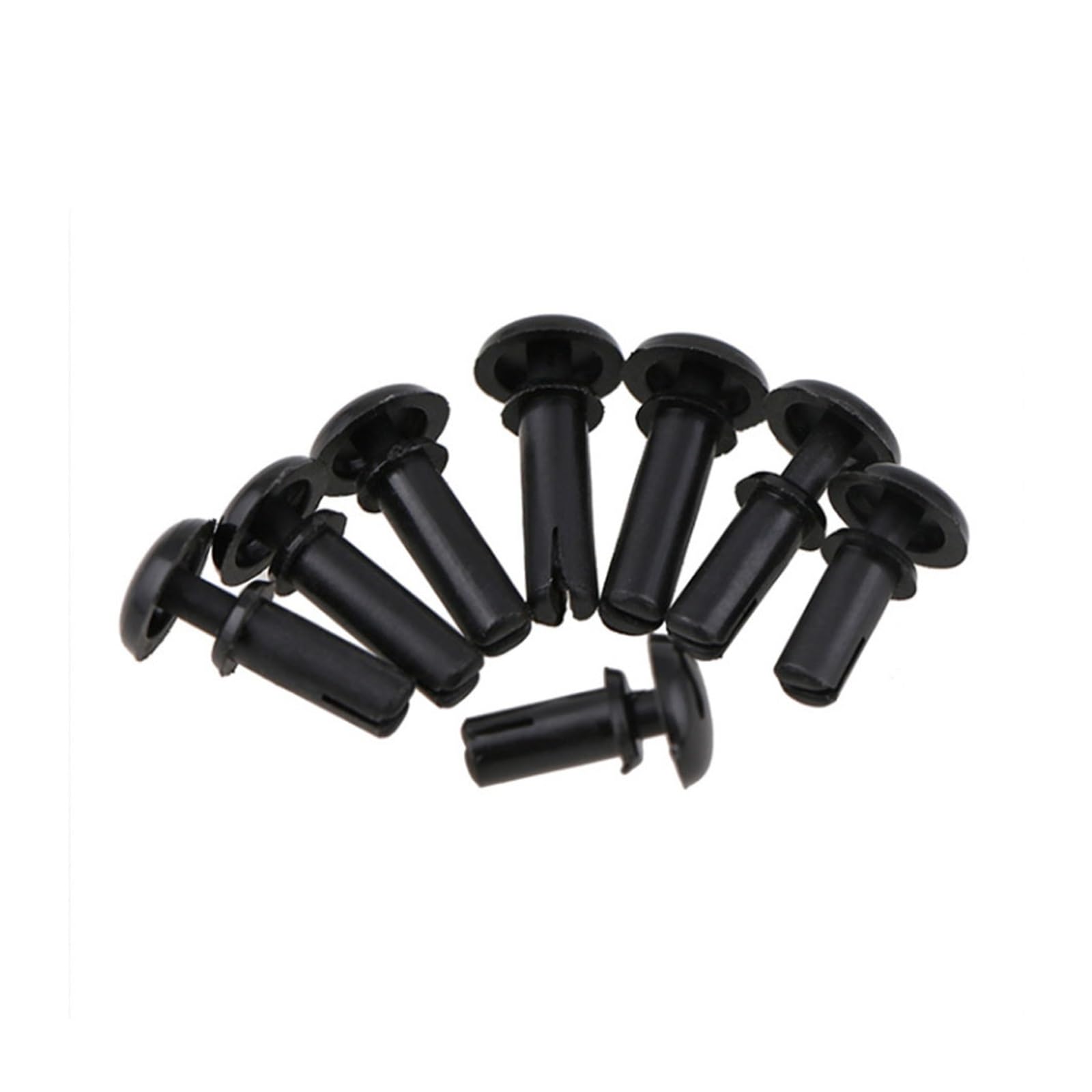 Plastikowy zacisk nitowy z nylonu, klamra nakrętką rozprężną typu R, plastikowe nity wciskane, dystans mocujący płytę główną(Black,R6080 100pcs)