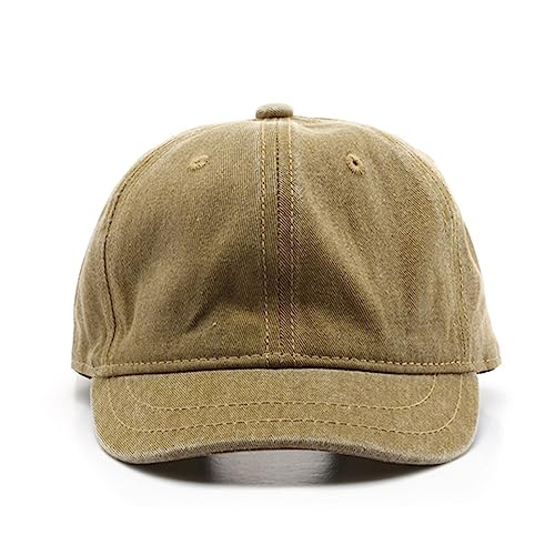 Talajee SHORTBC565 Summer Short Brim Vintage Baseball Cap Adjustable Unstructured Washed Distressed Cotton Blank Dad Hat thumb #3