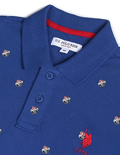 Image of U.S. POLO ASSN. Men Shield Print Polo Regular Fit Shirt