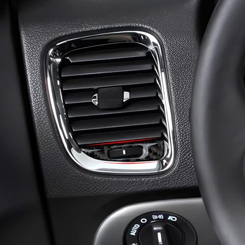 Image of Car Air Vent Switch Knob Cover Decals for 2011-2020 Dodge Durango Accessories Carbon Fiber Interior Stickers