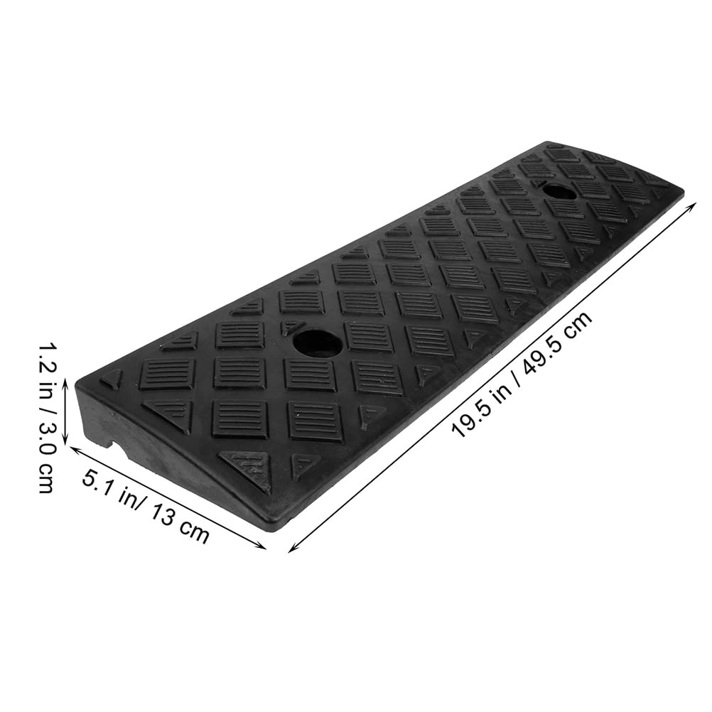 Rampes De Trottoir AntidéRapantes en Caoutchouc pour Voitures Et Fauteuils - Lot De 2 Dimensions 49.5X13.0X3.0Cm IdéAles pour Les EntréEs Et Les Objets Lourds