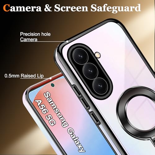 Coque Samsung Galaxy A56 MagSafe antichoc transparente et noire