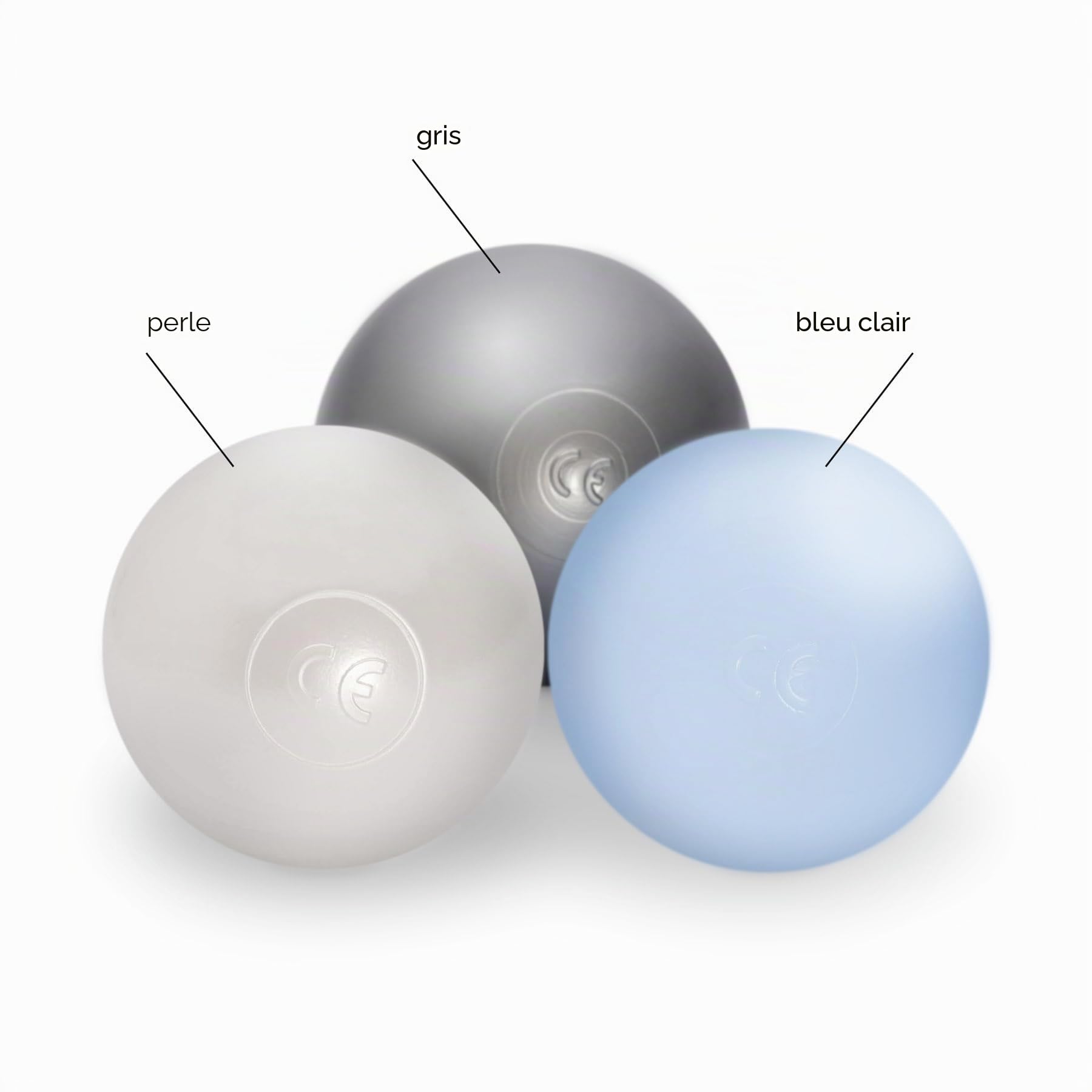 MISIOO Balles pour Piscine à balles - Balles de Piscine à balles - Balles de 6 cm de diamètre - Balles en Plastique fabriquées en 100% polyéthylène Basse densité - Jouet pour bébé