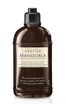 Perlier Sweet Almond Oil Softening Body Wash, 8.4 fl oz, Creamy Cleanser for Sensitive Skin, 100% Cold-Pressed Italian Almond Oil, pH Balanced, Sulfate-Free, Nourishing & Gentle for Daily Use