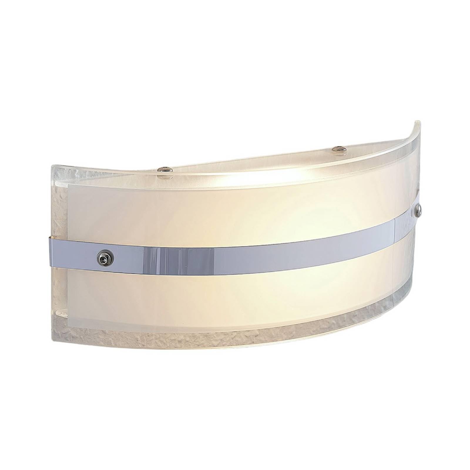 Lindby White, Chrome Led Wall Light Zinka (Modern) In White Made Of Glass For E.g. Living Room & Dining (1 Light Source,) From Wall Lighting, Lamp