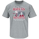 Smack Apparel St. Louis Baseball Fans. They Only Hate Us Cause They Ain't Us Gray T-Shirt (Sm-5X)