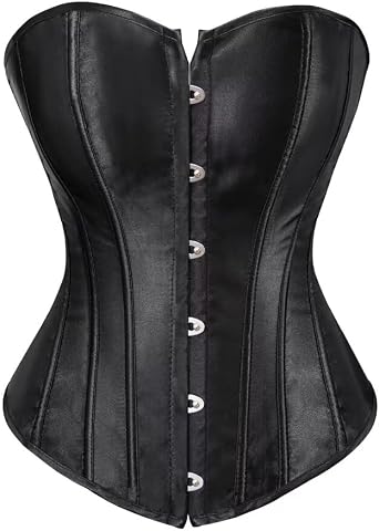 Corset Top Bustier Renaissance Lace up Lingerie Women Overbust Satin Plus Size