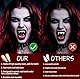 Vampir Zähne Vampirzähne Kinder Erwachsene - 4 Paare Vampire Teeth mit 5 Stück Halloween Tattoos, 2 Rohr Zahnkleber für Vampirgebiss, Vampire Fangs für Werwolf Halloween Schminke Accessoires Cosplay