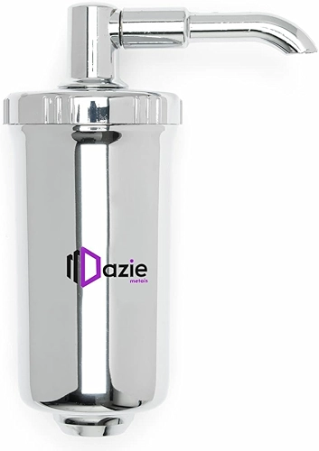 Copo Filtro Universal com Refil Blindado Pro Saúde Cromado Para Torneira Cozinha Abs Vela Carvão Ativado Dazie Metais