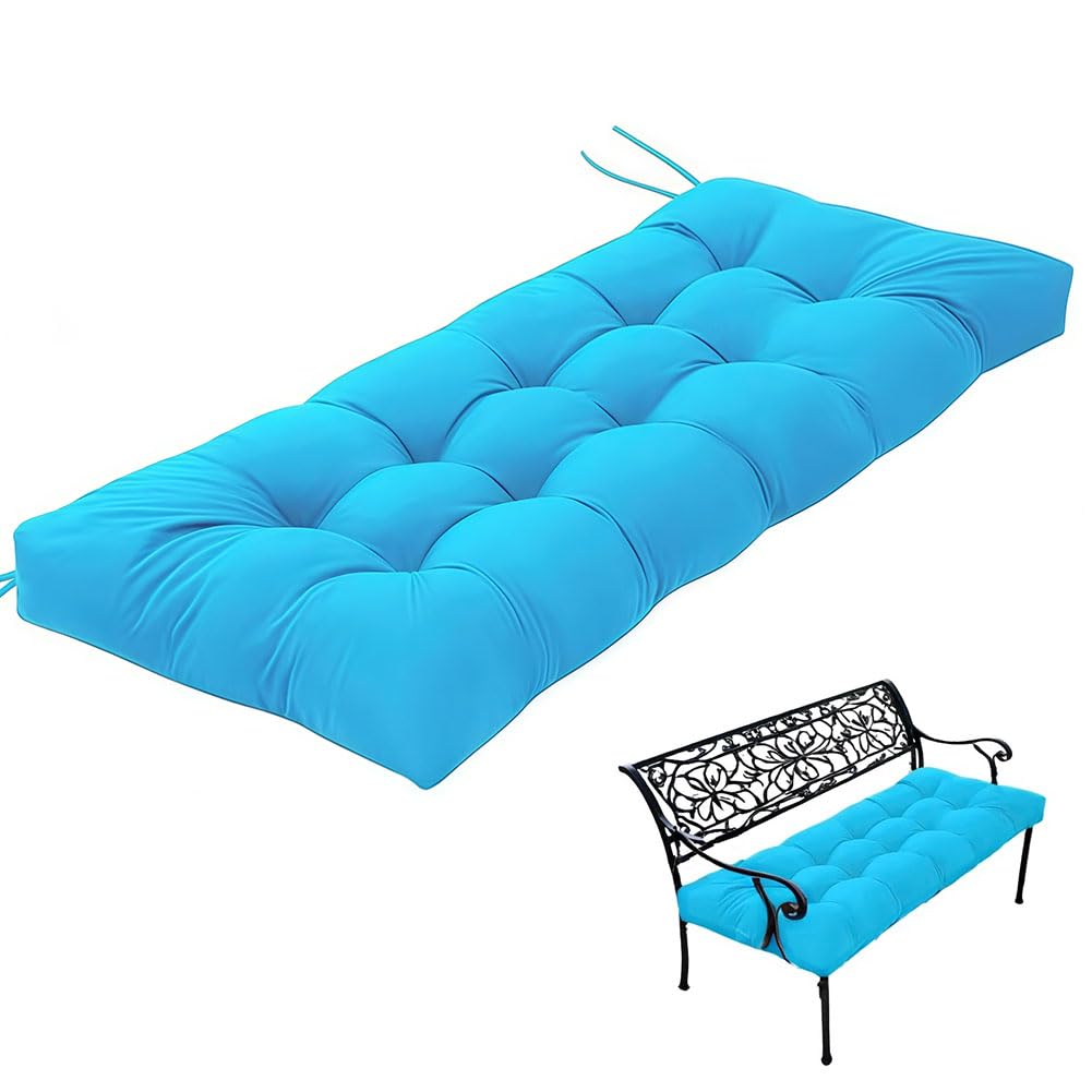similar)))Indoor/Outdoor Bench Cushion Cotton Garden Furniture Loveseat Cushion, Patio Wicker Seat Cushions for Lounger Garden Furniture Patio Lounger Bench (Sky Blue, 39.3 * 19.6in)