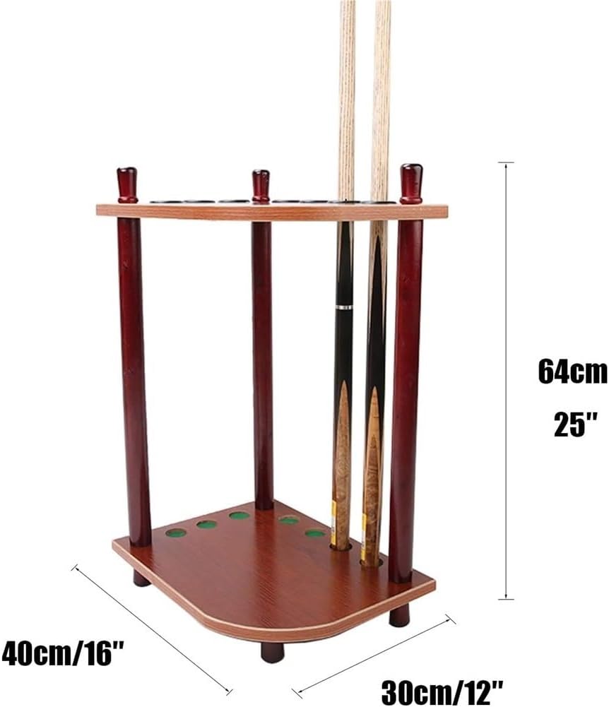 Billiards Rack Pool Stick Holder Floor Stand Billiard Racks Holds Billiards Accessories Pool Holder, 16 * 12 * 25 in