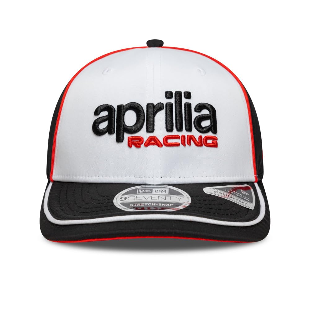 New Era 9SEVENTY Cap Stretch Snap Aprilia Logo, Weiß, Einheitsgröße