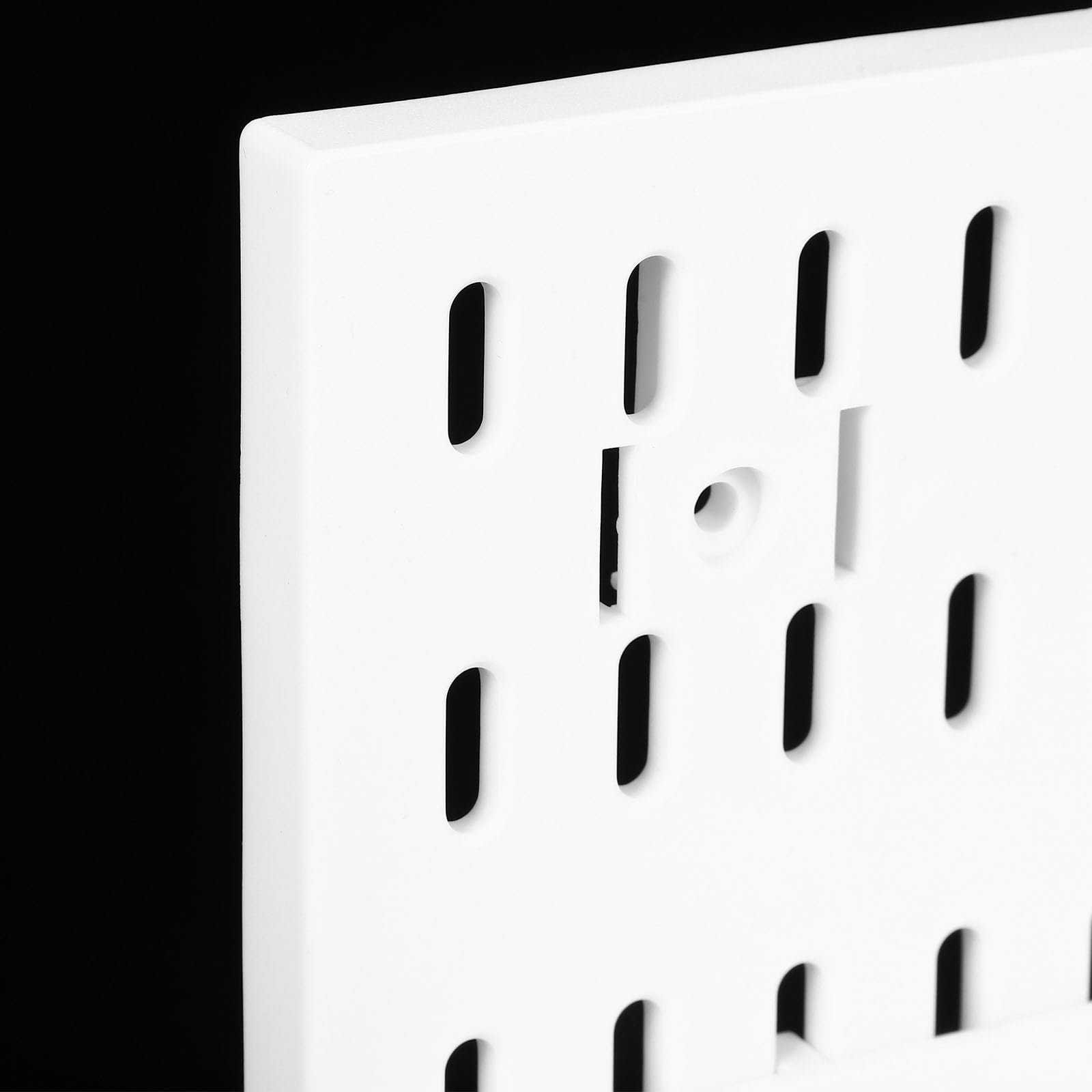 NOLITOY Set Pannelli Forati da Parete senza Foratura, Organizer Cucina e Bagno in Plastica Resistente Bianco, Espositore Multifunzione per Utensili e Accessori Casa