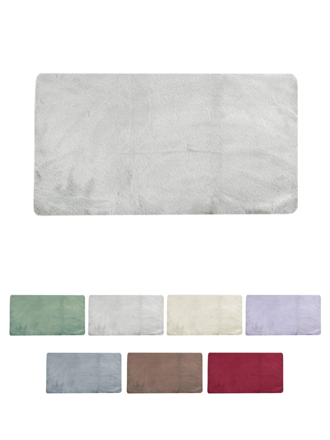 JARDIN202 - Alfombra Interior de Pelo Corto Antideslizante - Estera 100% Poliéster para Salón, Dormitorio y Sala de Estar | 60x90 cm (Gris)