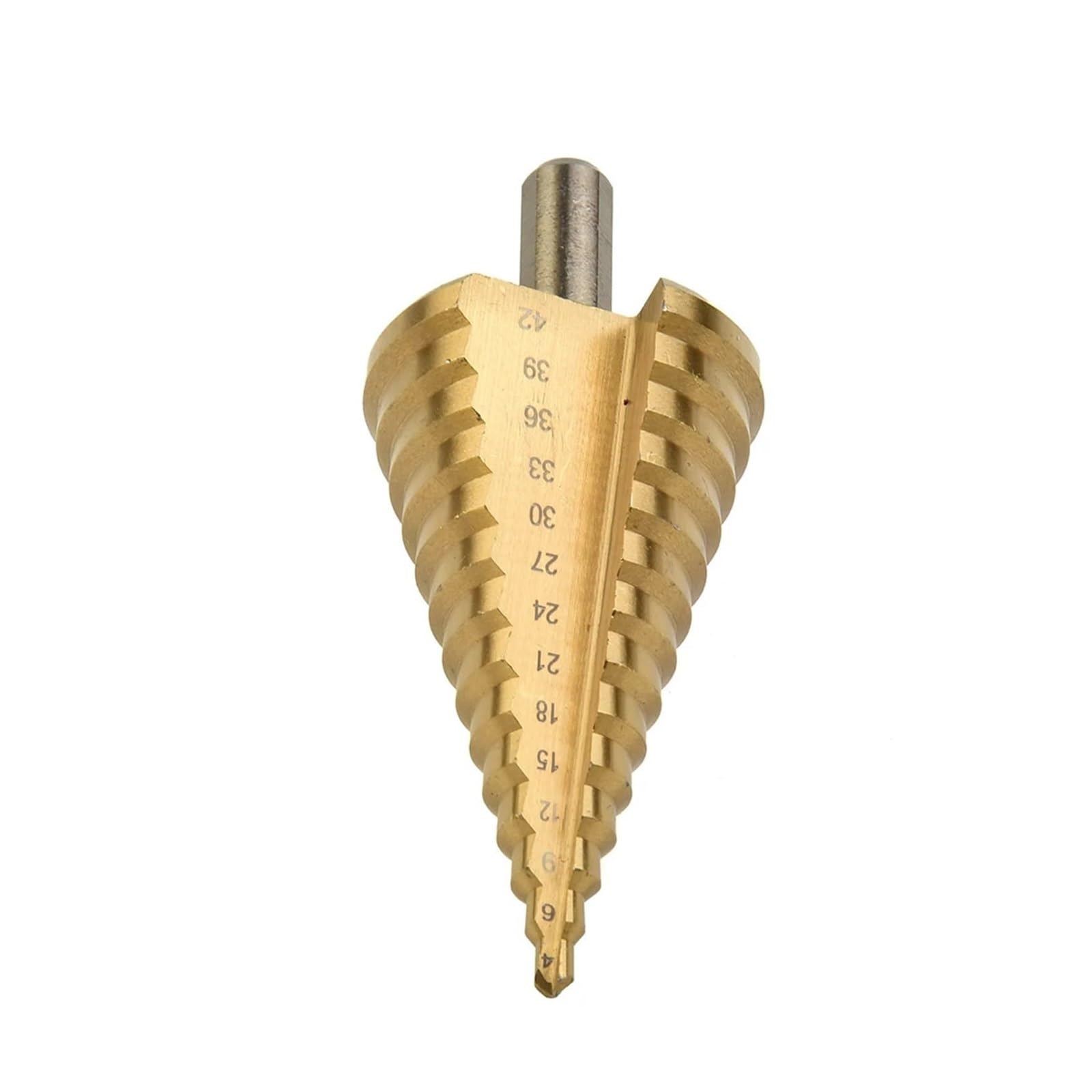 Wiertła do metalu, Wiertło spiralne z rowkiem stopniowym, Wiertło stopniowe 4 42 mm, Stożkowe wiertło stalowe, Frez do otworów w metalu