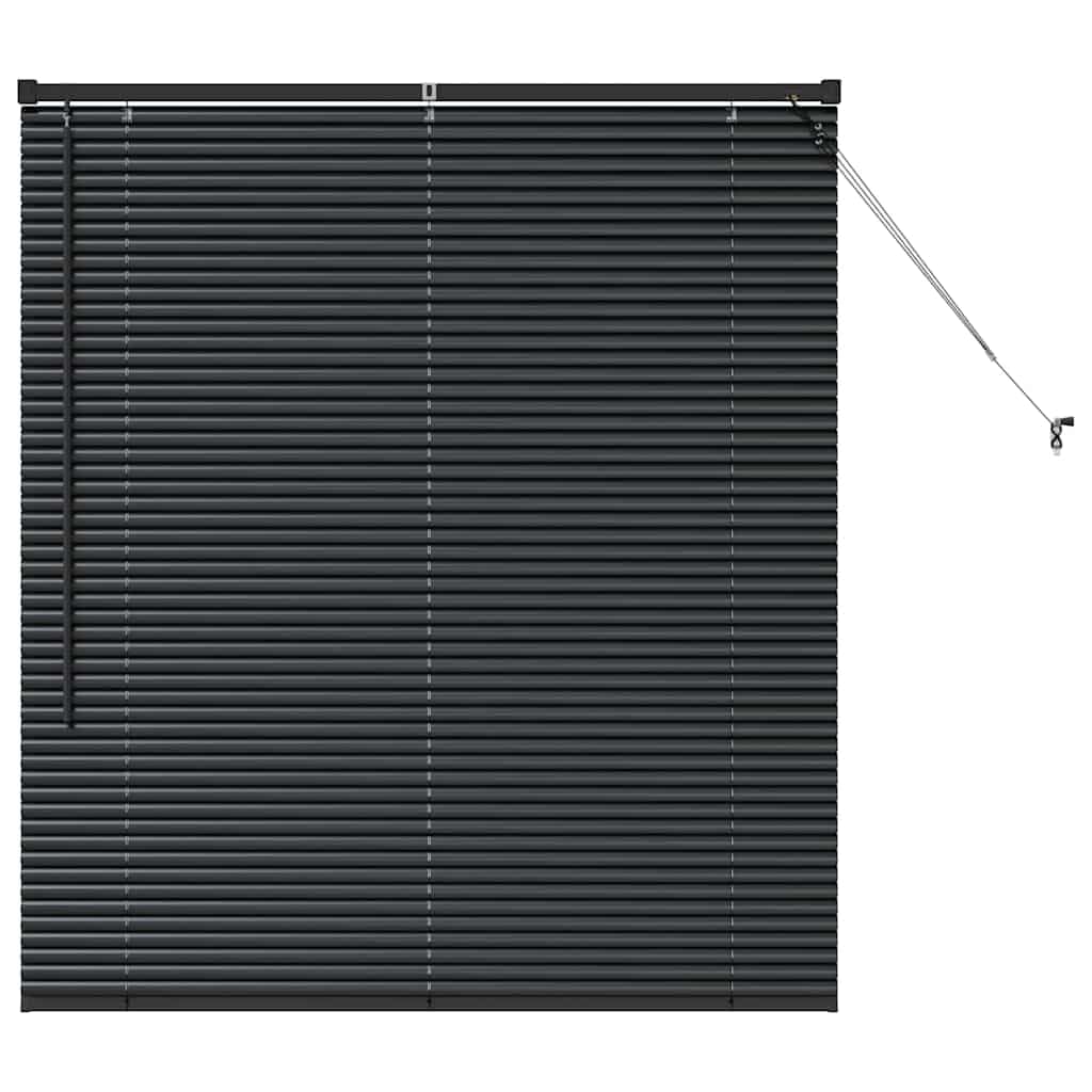 vidaXL Venetian Blinds Height Adjustable Black 130 x 110 cm Aluminium, Modern Rectangular Aluminum Blinds, Adjustable Indoor Window Treatments, Light Control Privacy for Home Decor, Office