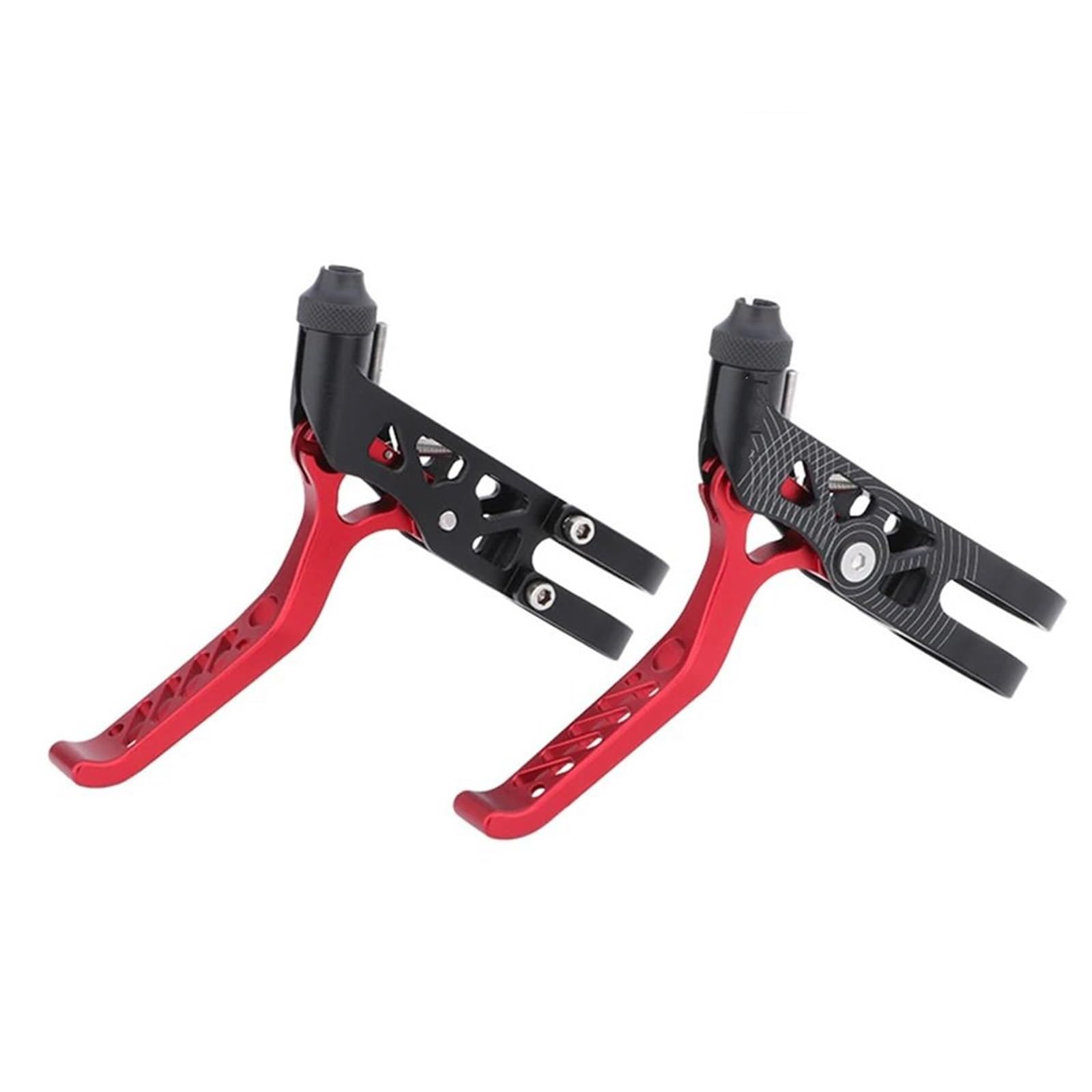 AIQWOJD Bike Rear Brake Drum Bike Brake Rear Drum Fit for Brompton Folding Bike Ultralight Hollow V Brake Lever Handlebar Brake Levers CNC Aluminum Alloy(Red a Pair)