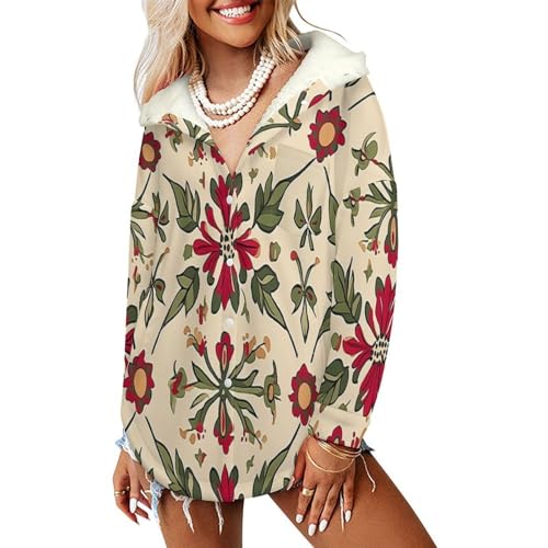 Manteau chaud à capuche style traditionnel et finitions sherpa premium