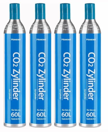 CO2 Zylinder,425g Kohlensäure (60 L Sodawasser),TR21-4 Trapezgewinde für SodaStream Gasflasche Wassersprudler,CO2-Zylinder für Crystal Easy Power Cool,Nicht-Schnellmontage-das Blau 4 Stück CO2 Zylinder,425g Kohlensäure (60 L Sodawasser),TR21-4 Trapezgewinde für SodaStream Gasflasche Wassersprudler,CO2-Zylinder für Crystal Easy Power Cool,Nicht-Schnellmontage-das Blau 4 Stück