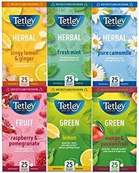 Tetley Mixed Fruit Tea Variety, Unique Fruity Flavours, 150 Indiv...
