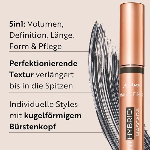 M. Asam MAGIC FINISH Geschenkset mit Make-up Mousse Classic (30 ml) & 5IN1 Hybrid Mascara Deep Black (8 ml) – 4-in-1 Foundation & Volumen Mascara, Make-up Geschenkset für Frauen